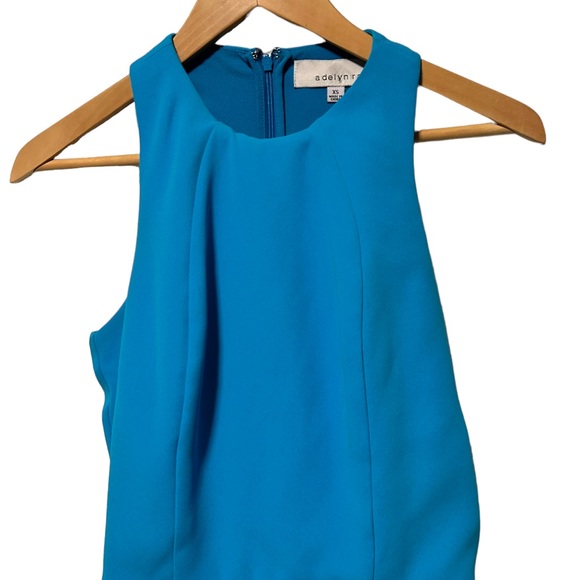 ADELYN RAE Bright Blue Stunning High Neck Layered Formal Mini Dress-Size XS - Picture 10 of 12